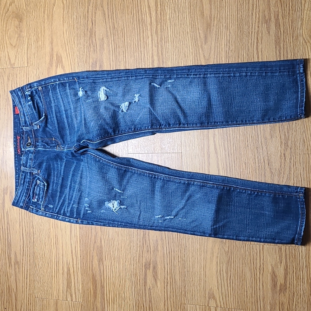 CULT OF INDIVIDUALITY 25x24 WOMEN'S GIRLS DISTRESSED DISTROYED DENIM ROGAN JEAN - Picture 4 of 8